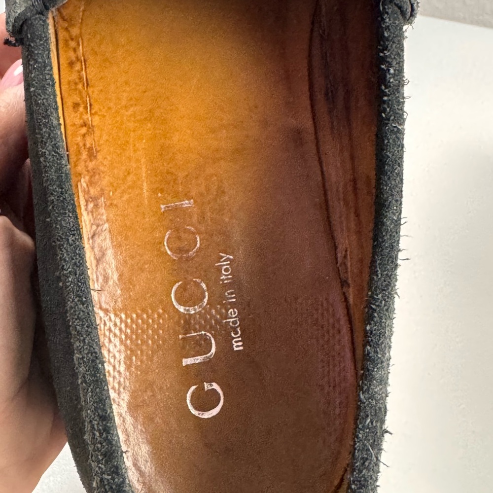 Gucci Mens Horsebit Black Suede Leather  Loafers Shoes Size 10.5 - Picture 15 of 17